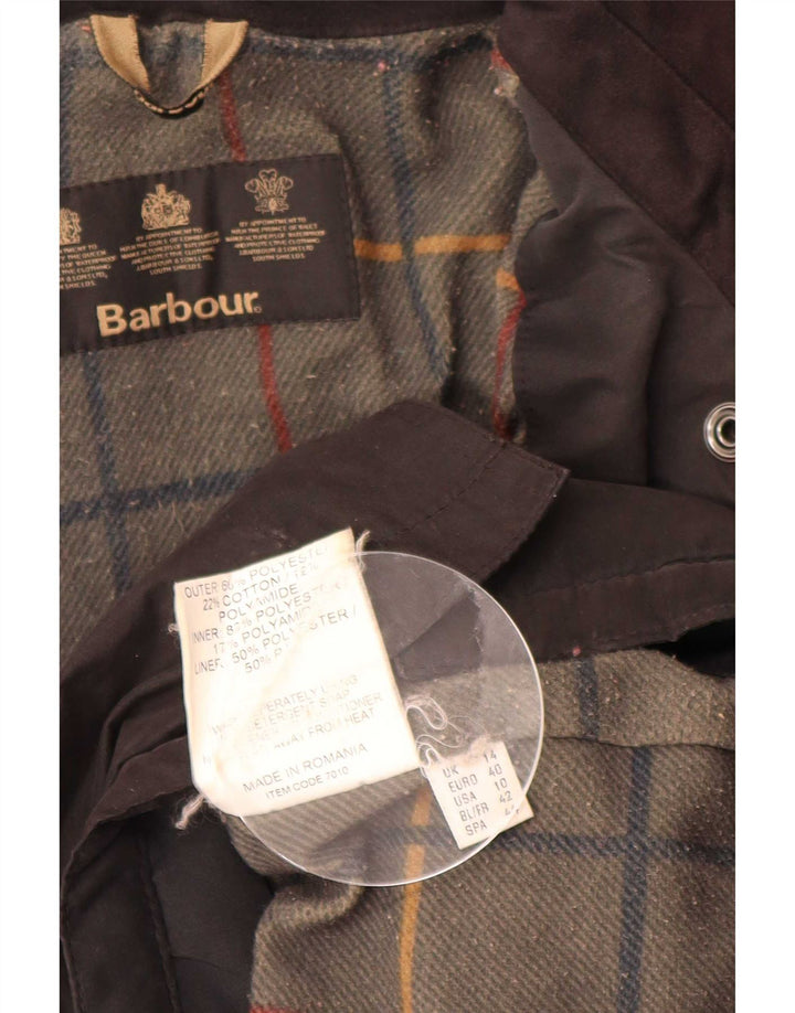 Jachetă pentru femei Barbour din bumbac cerat UK 14 Poliester maro mare