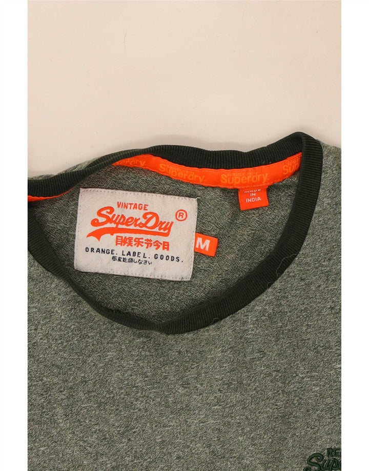 Tricou Superdry pentru bărbați Top din bumbac verde mediu