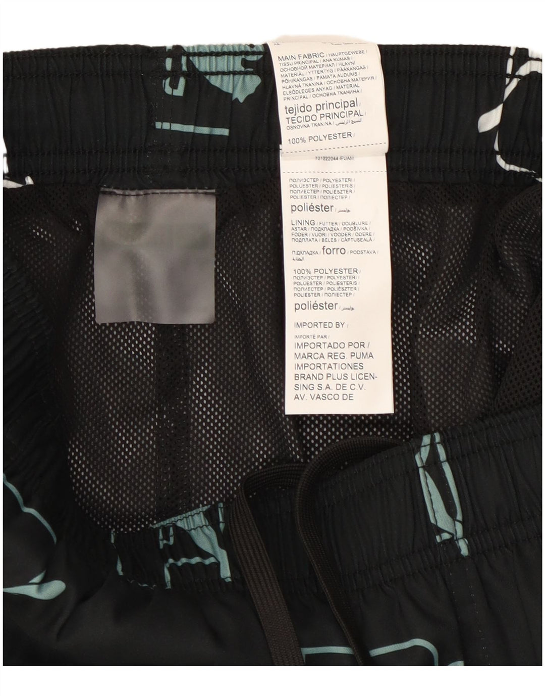 Pantaloni scurti sport grafic Puma pentru bărbați, poliester, negru, mici