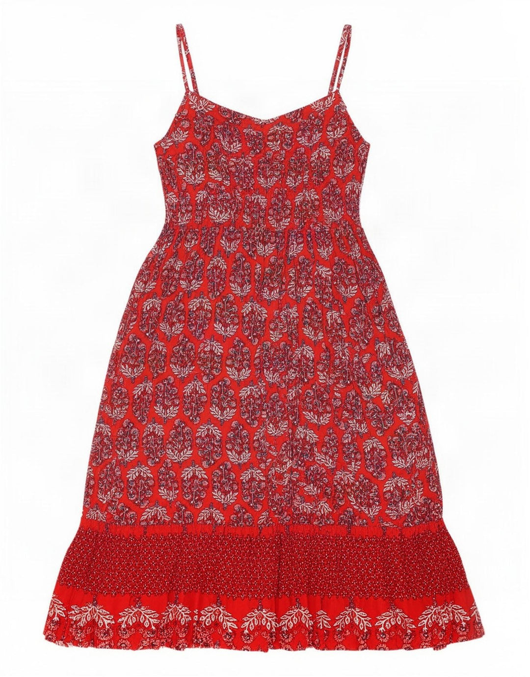 Rochie de soare pentru femei Marks & Spencer UK 14 Medium Red Floral Viscose