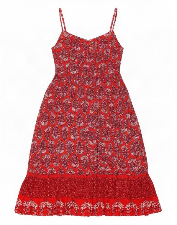 Rochie de soare pentru femei Marks & Spencer UK 14 Medium Red Floral Viscose