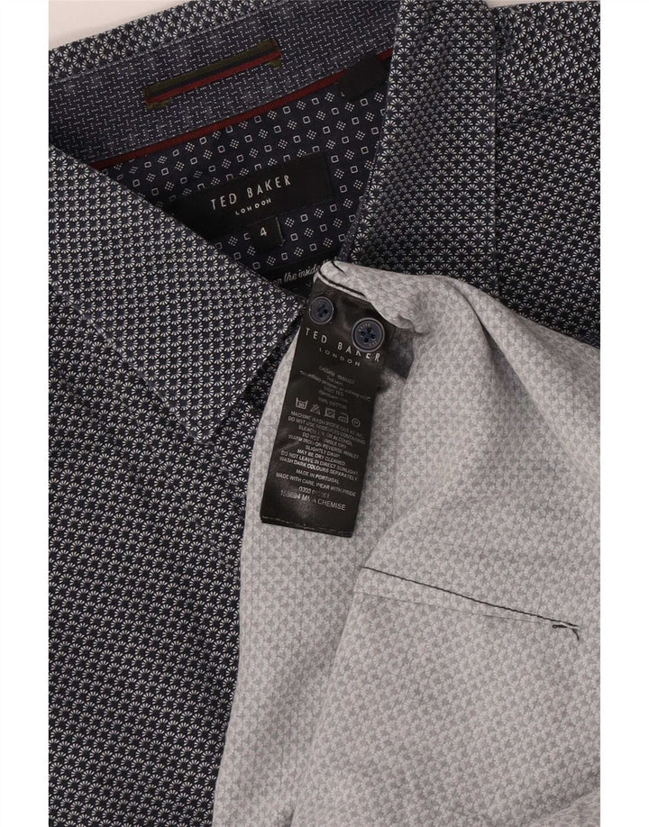 Cămașă pentru bărbați Ted Baker, mărime 4, mare, albastru, bumbac cu pete