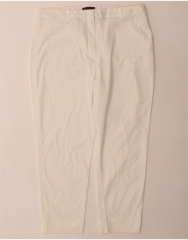 Pantaloni chino obișnuiți pentru femei Marks & Spencer UK 18 XL W36 L28 Alb
