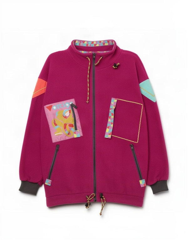 Jachetă Malden Voltige Graphic Fleece pentru bărbați UK 42 XL Maroon Colorblock