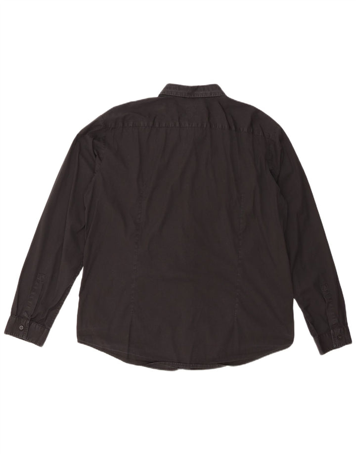 Cămașă pentru bărbați HUGO BOSS Slim Fit 2XL bumbac negru