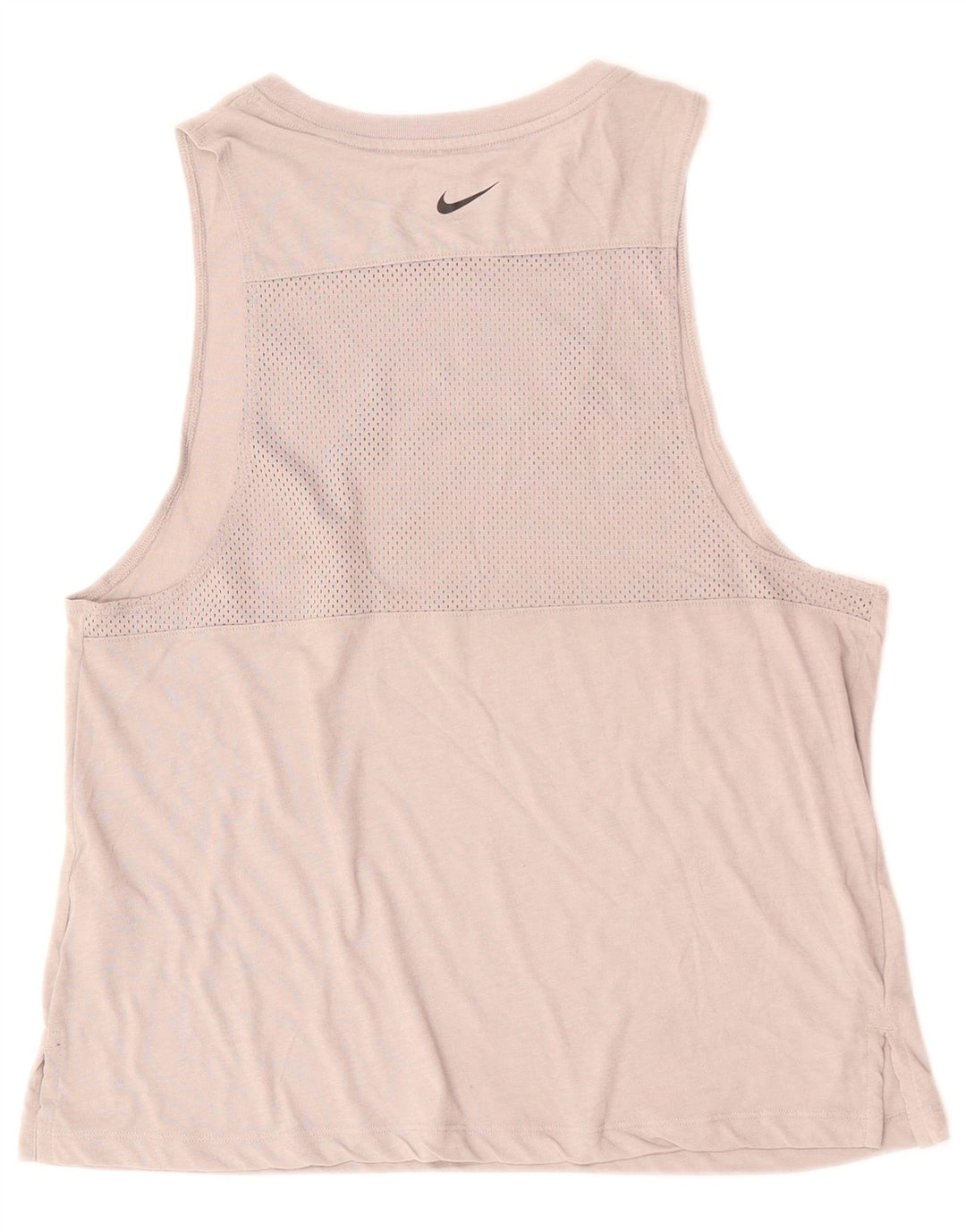 Top cu vestă grafică NIKE Dri Fit pentru femei UK 14, bumbac gri mediu