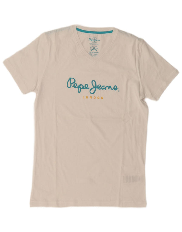 Tricou grafic pentru bărbați PEPE Jeans Top Medium Alb Bumbac