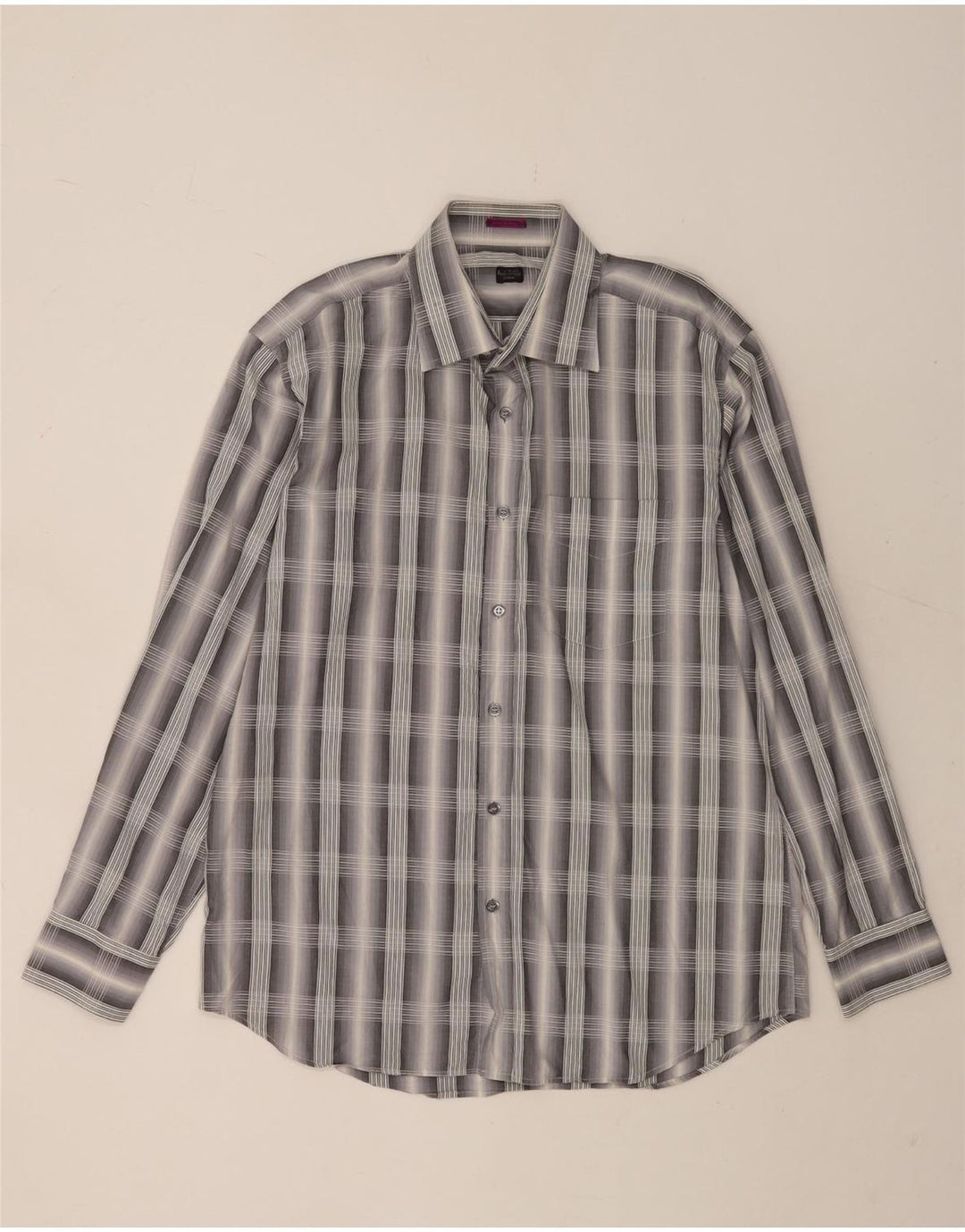 Cămașă pentru bărbați Paul Smith Mărimea 42 16 1/2 mare, bumbac cu carouri gri