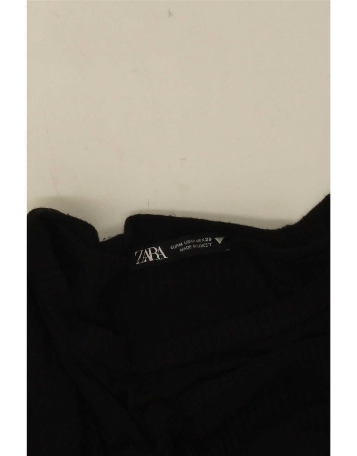 Bluză cu mânecă lungă pentru femei Zara UK 12 Medium Black