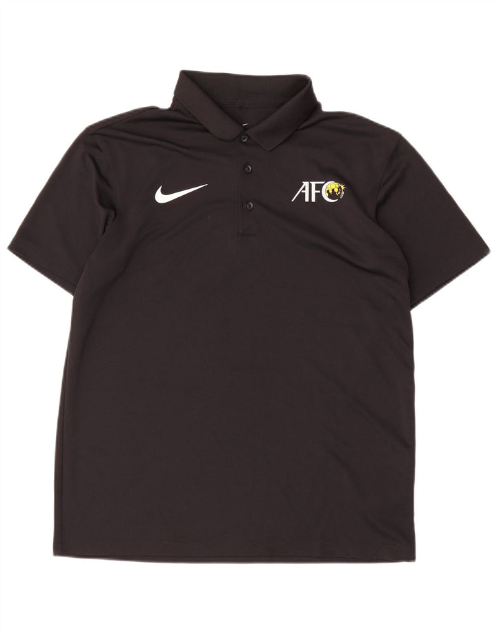 Tricou polo grafic pentru bărbați Nike, poliester mediu negru