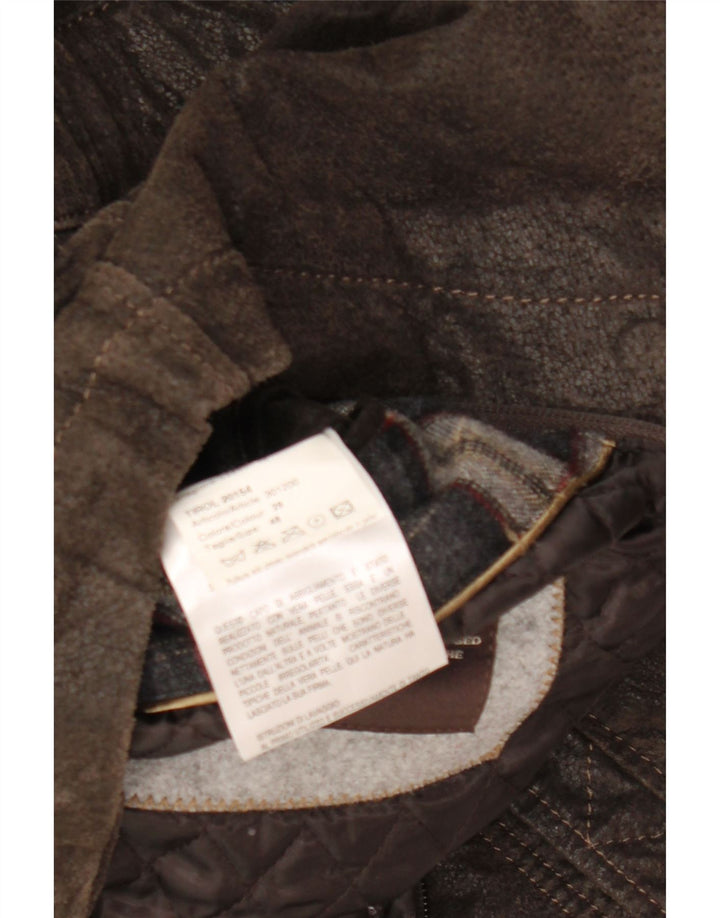 Jachetă din piele pentru bărbați Blackthorn IT 48 din piele maro medie