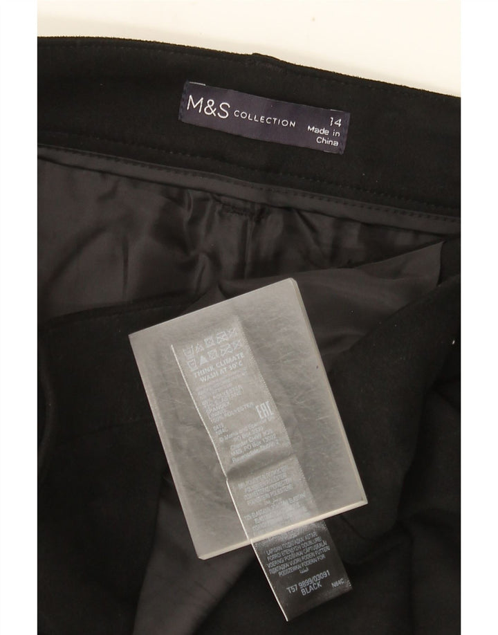 Fusta mini pentru femei Marks & Spencer UK 14 Large W32 Poliester negru