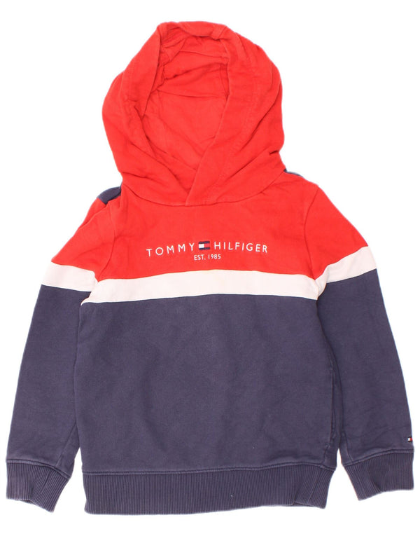 Pulover cu capotă cu grafic Tommy Hilfiger pentru băieți, 3-4 ani, albastru bleumarin