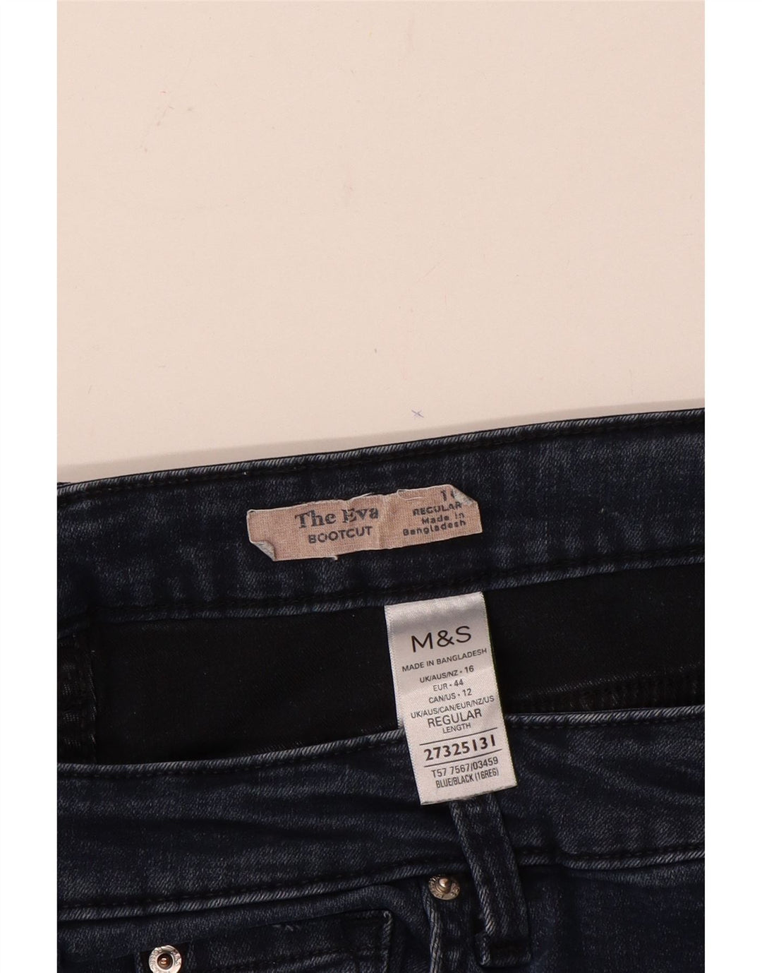 Marks & Spencer Blugi Bootcut pentru damă, cu croiala normală, UK 16 Large W34 L28 Blue