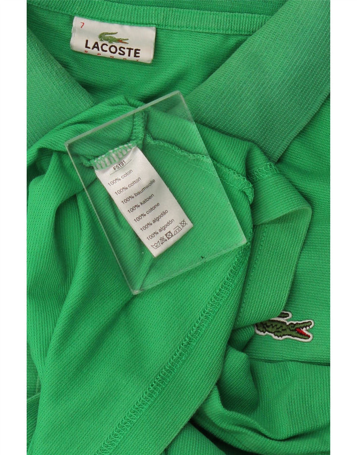 Tricou polo pentru bărbați LACOSTE Mărimea 7 2XL Bumbac verde