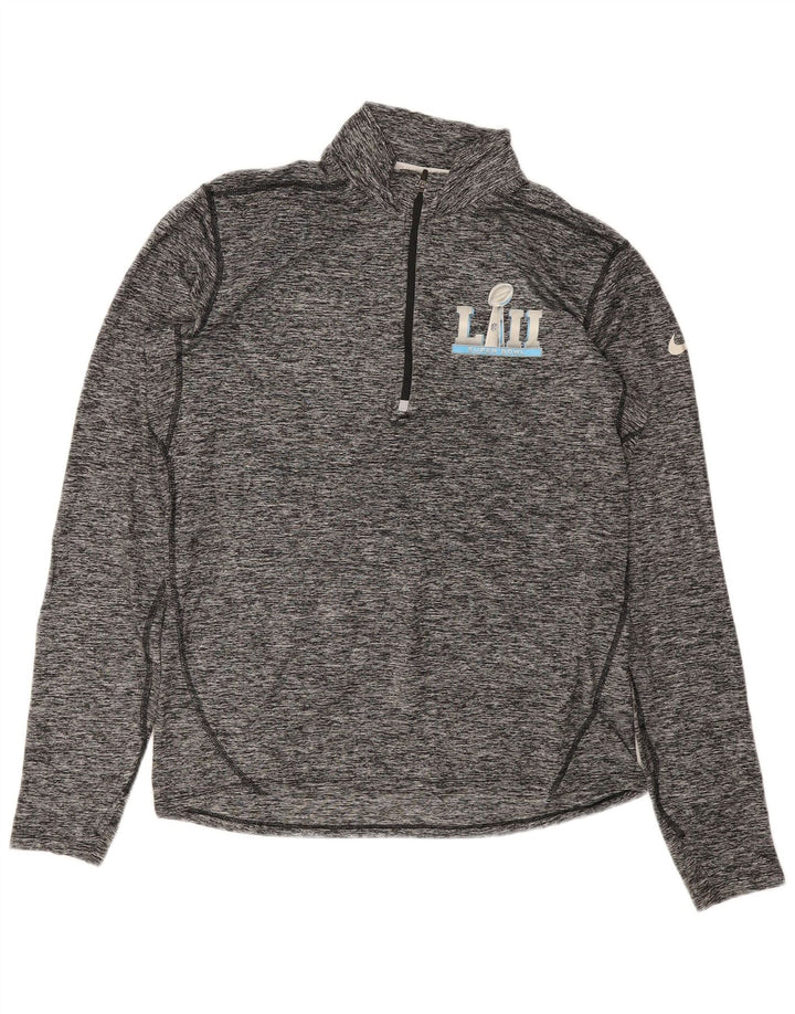 Top de trening cu pulover grafic NIKE Super Bowl Lii pentru bărbați, gri mediu