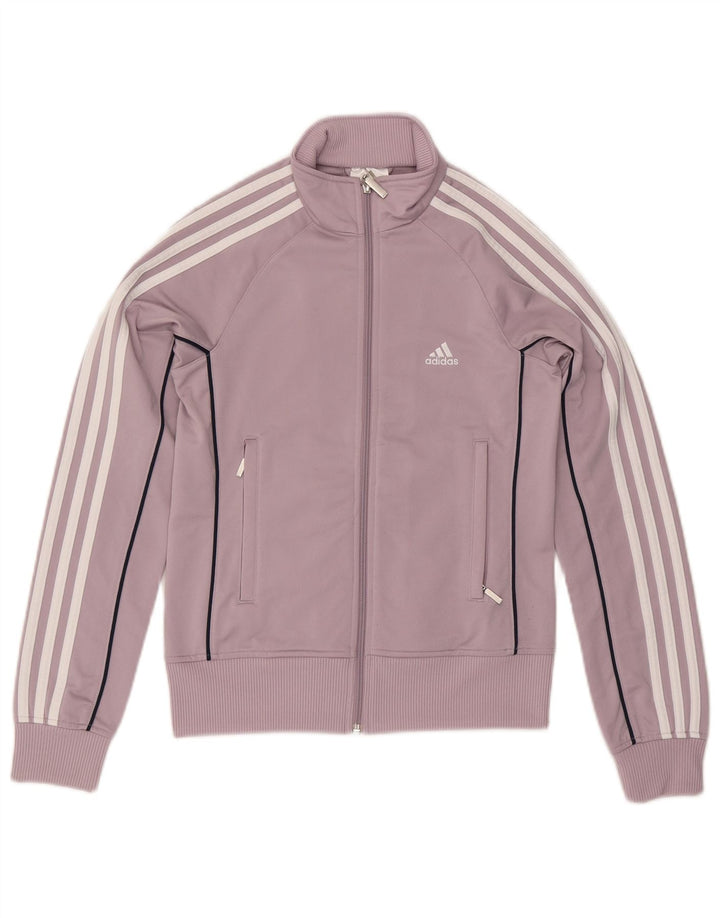 Jachetă de top pentru trening Adidas pentru femei UK 10 Poliester violet mic