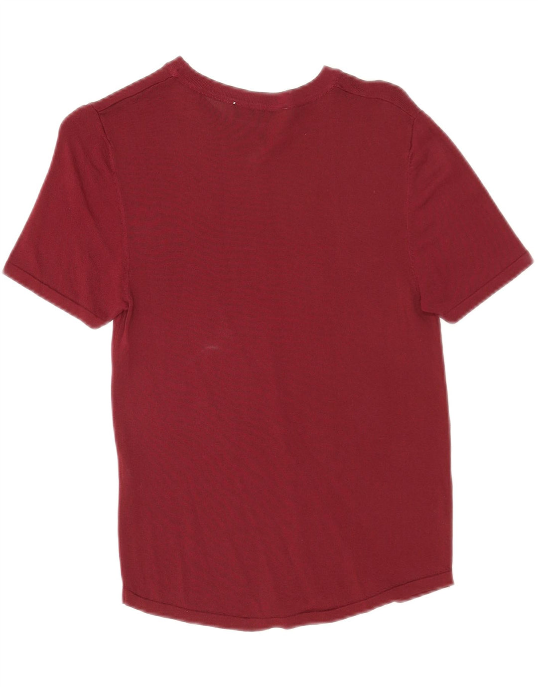 Top tricou pentru femei Zara UK 12 Medium Burgundy Viscose