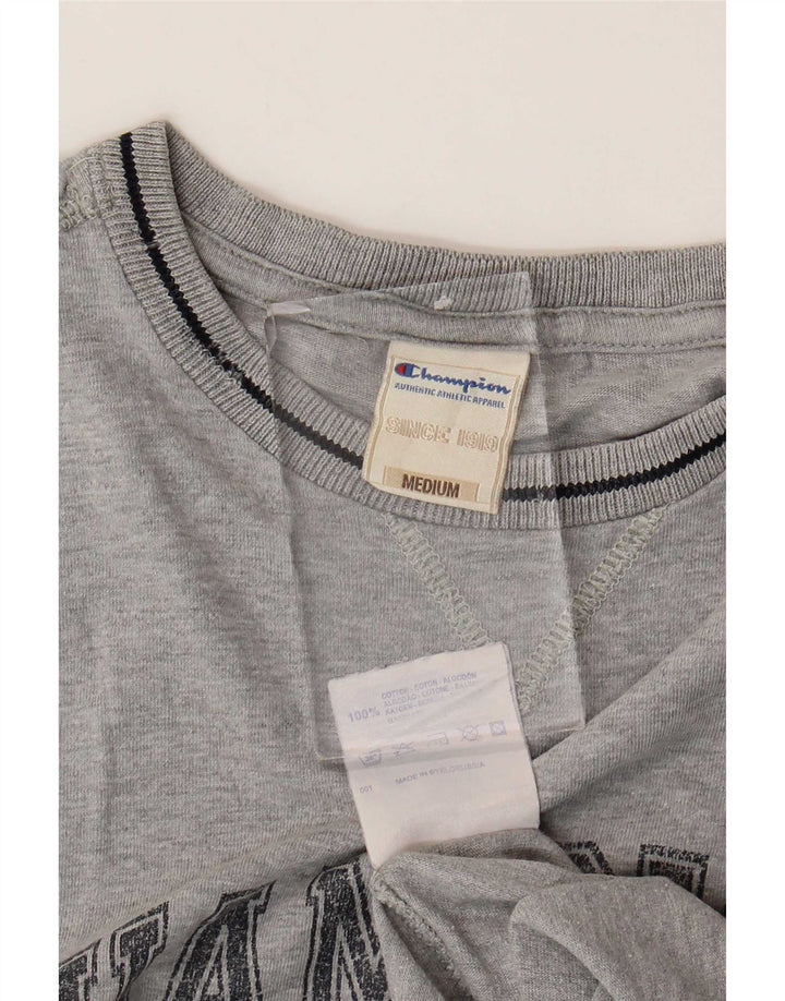 Tricou grafic pentru bărbați Champion Top din bumbac gri mediu