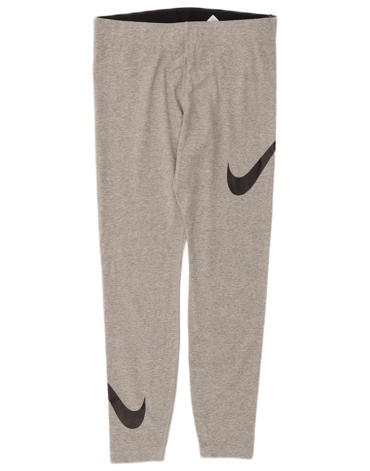 Leggings grafic NIKE pentru femei UK 14, mare, gri bumbac