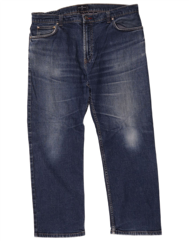 Blugi drepti pentru bărbați Marks & Spencer Blue Harbour W38 L29 Bumbac albastru