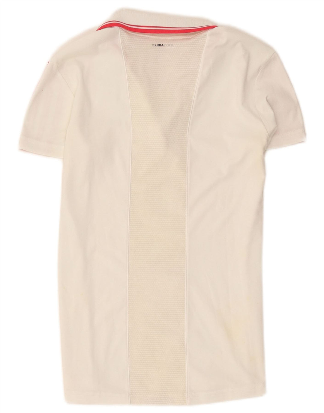 Tricou polo Adidas Climacool pentru femei UK 14 Poliester alb mediu