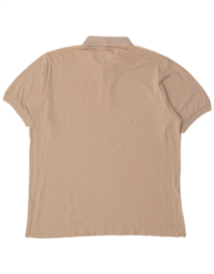 Tricou polo LACOSTE pentru bărbați mărimea 5 mare bumbac alb