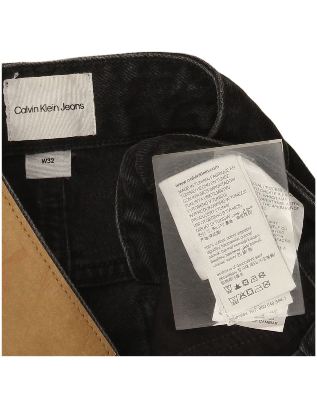 Pantaloni scurți din denim pentru bărbați Calvin Klein W32 bumbac mediu negru