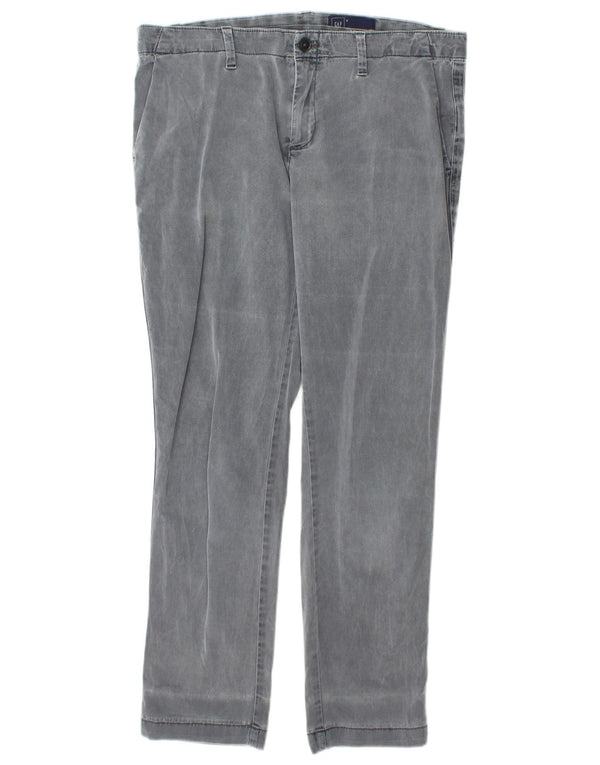 Pantaloni chino drepti pentru femei Gap US 8 Medium W30 L27 Bumbac gri