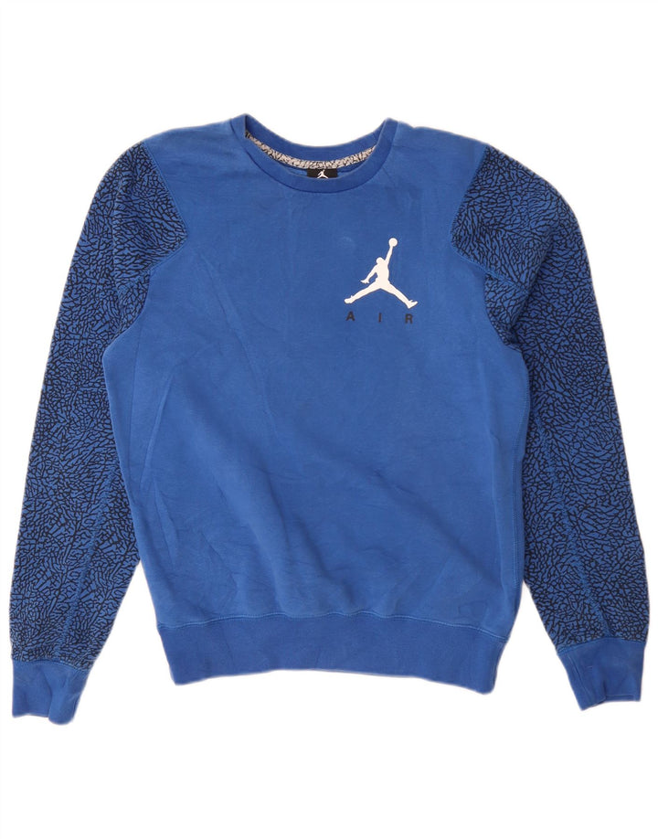 Hanorac pentru bărbați Jordan cu model abstract Jumper mic, albastru, bumbac