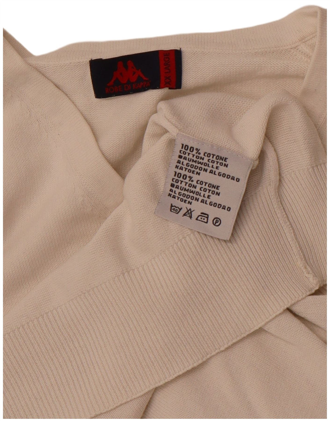 KAPPA Vestă pentru bărbați, 2XL, bumbac alb