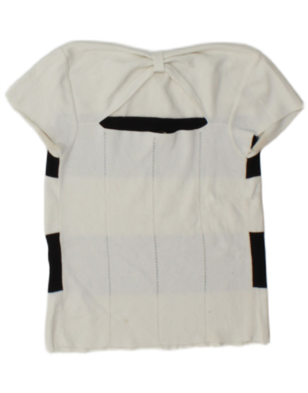 Top pentru femei Emporio Armani Crop Off Shoulder IT 42 Medium White Striped