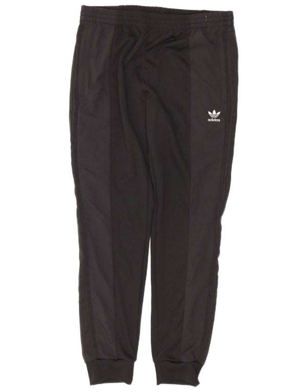 Pantaloni de trening pentru bărbați Adidas Pantaloni de jogging, mari, negru, poliester color bloc