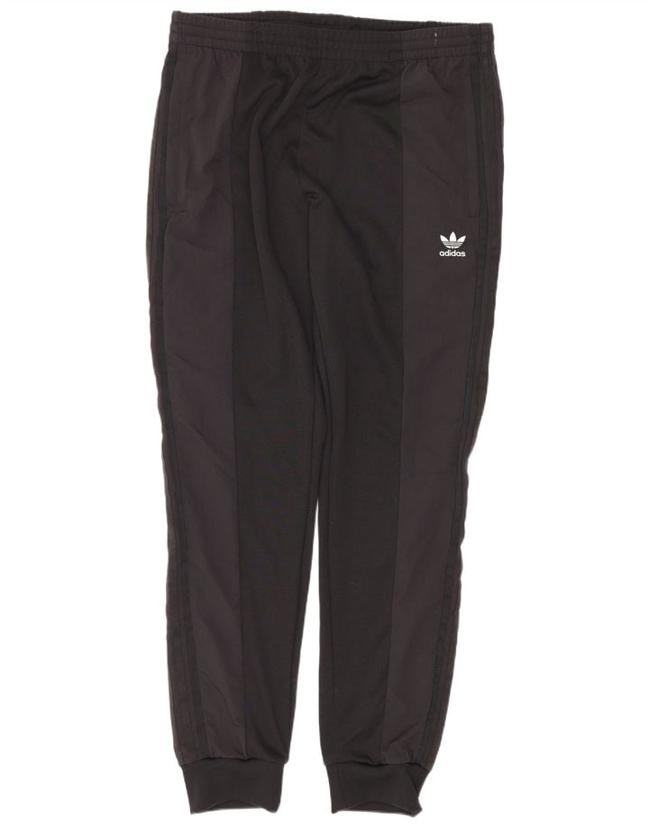 Pantaloni de trening pentru bărbați Adidas Pantaloni de jogging, mari, negru, poliester color bloc