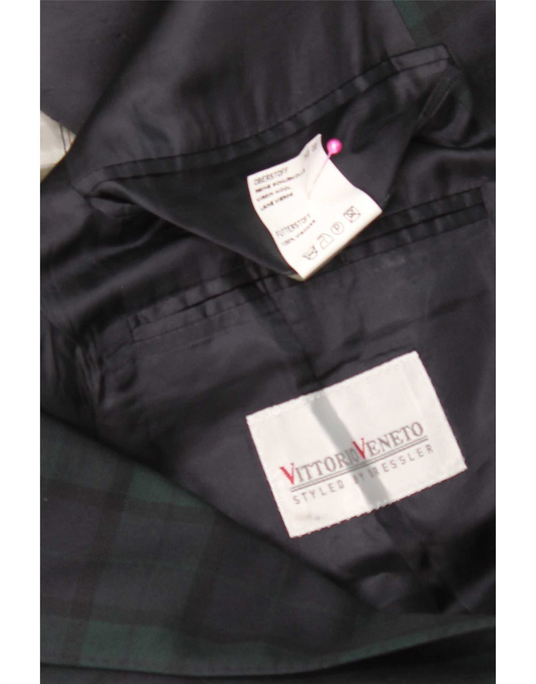Sacou blazer pentru femei Vittorio Veneto UK 18 XL bleumarin Check