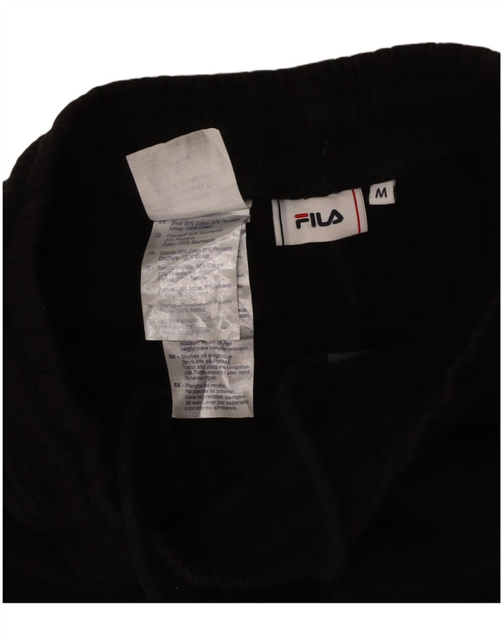 Pantaloni de trening pentru bărbați cu grafică FILA Pantaloni de jogging, bumbac mediu negru