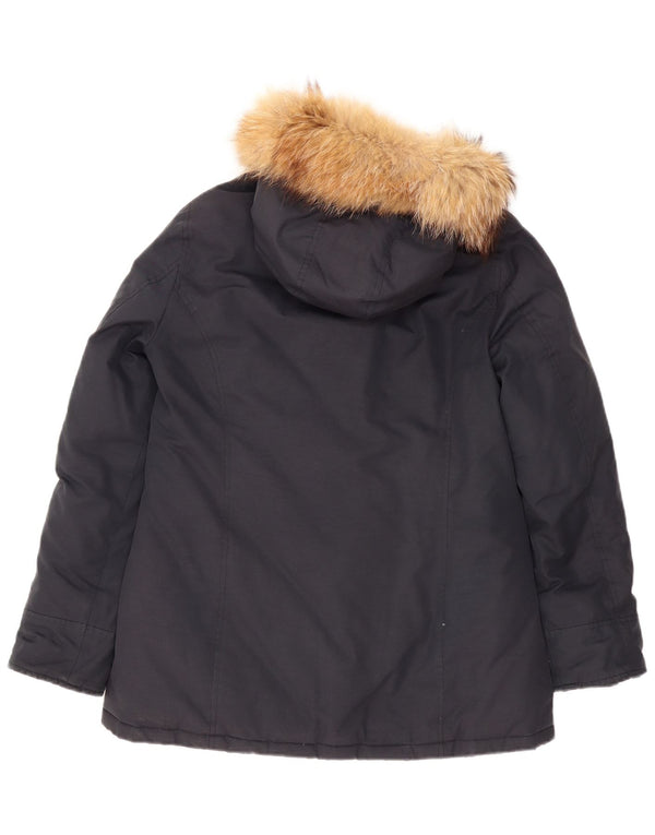 Jachetă căptușită cu glugă pentru femei Champion UK 14 Medium Bleumarin