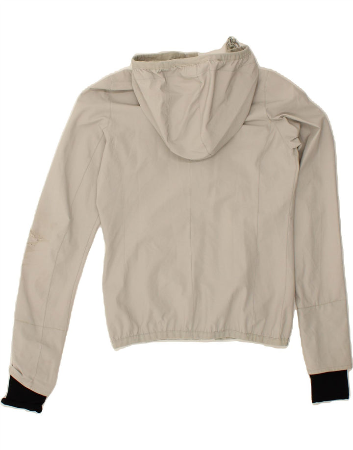 K-WAY Womens Hooded Rain Jacket UK 8 Small Grey Nylon Vintage K-Way and Second-Hand K-Way from Messina Hembry 