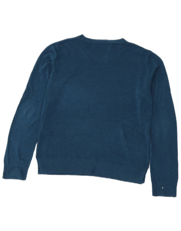 Pulover pentru femei Marks & Spencer, cu gât de barcă, UK 8 Small Blue Acrylic