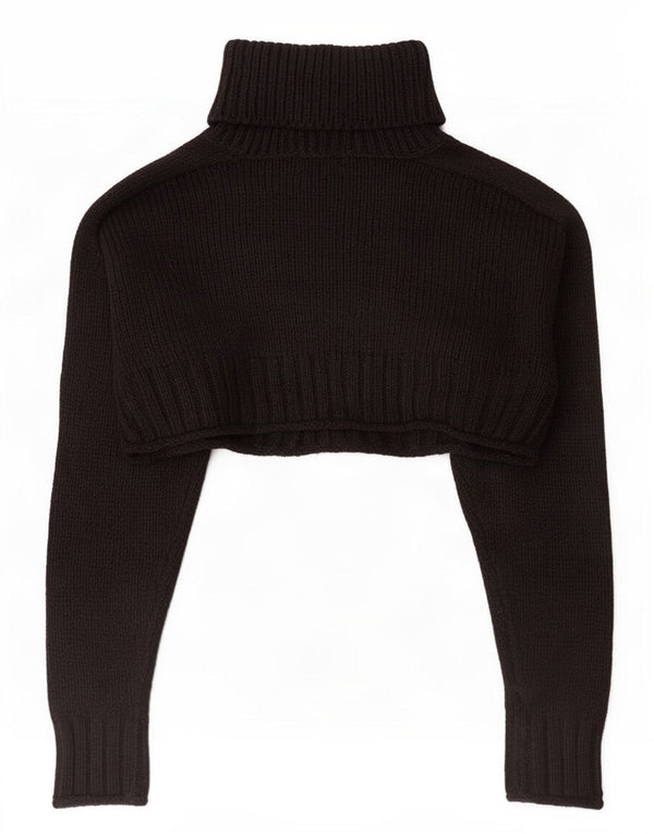 Pulover oversized cu gât rulat Zara pentru femei UK 10 Mic Negru