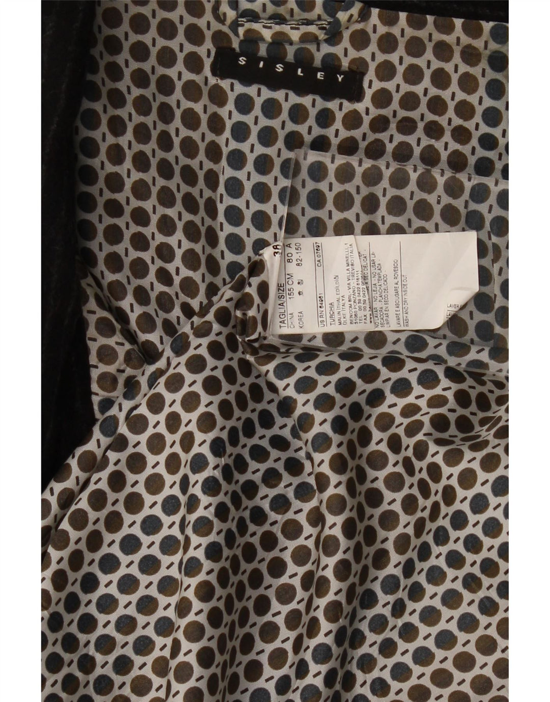 Jachetă blazer deschisă pentru femei SISLEY IT 38 XS Acetat cu dungi negre