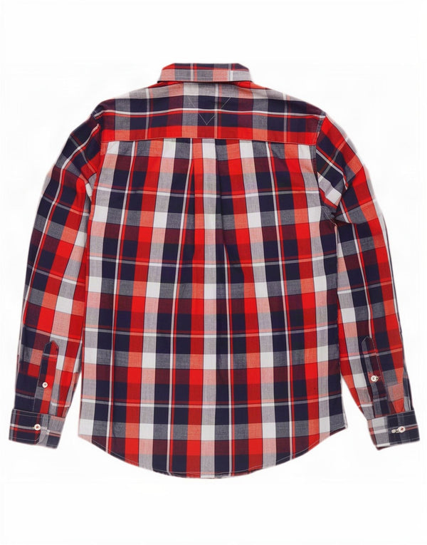 Cămașă personalizată pentru bărbați Tommy Hilfiger, din bumbac cu carouri, albastru bleumarin