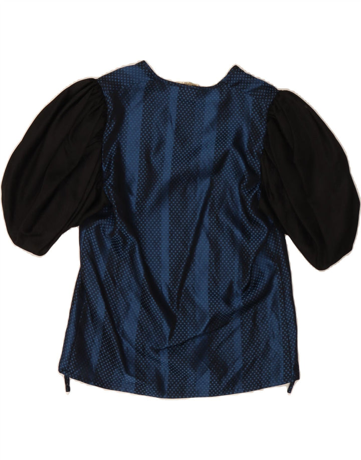 LUISA SPAGNOLI Womens 1/2 Sleeve Blouse Top IT 40 Small Navy Blue Spotted Vintage Luisa Spagnoli and Second-Hand Luisa Spagnoli from Messina Hembry 