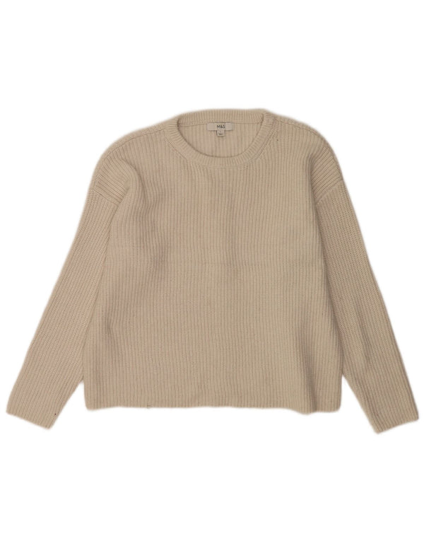 Pulover pentru femei Marks & Spencer cu decolteu triplu UK 16, mare, alb