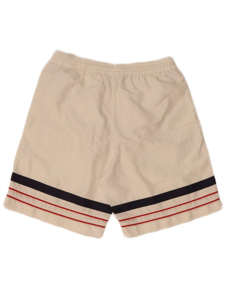 Pantaloni scurți sport Fila pentru bărbați, poliester cu dungi albe medii
