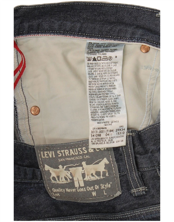 Blugi drepti pentru bărbați Levi's W29 L34 Bumbac bleumarin
