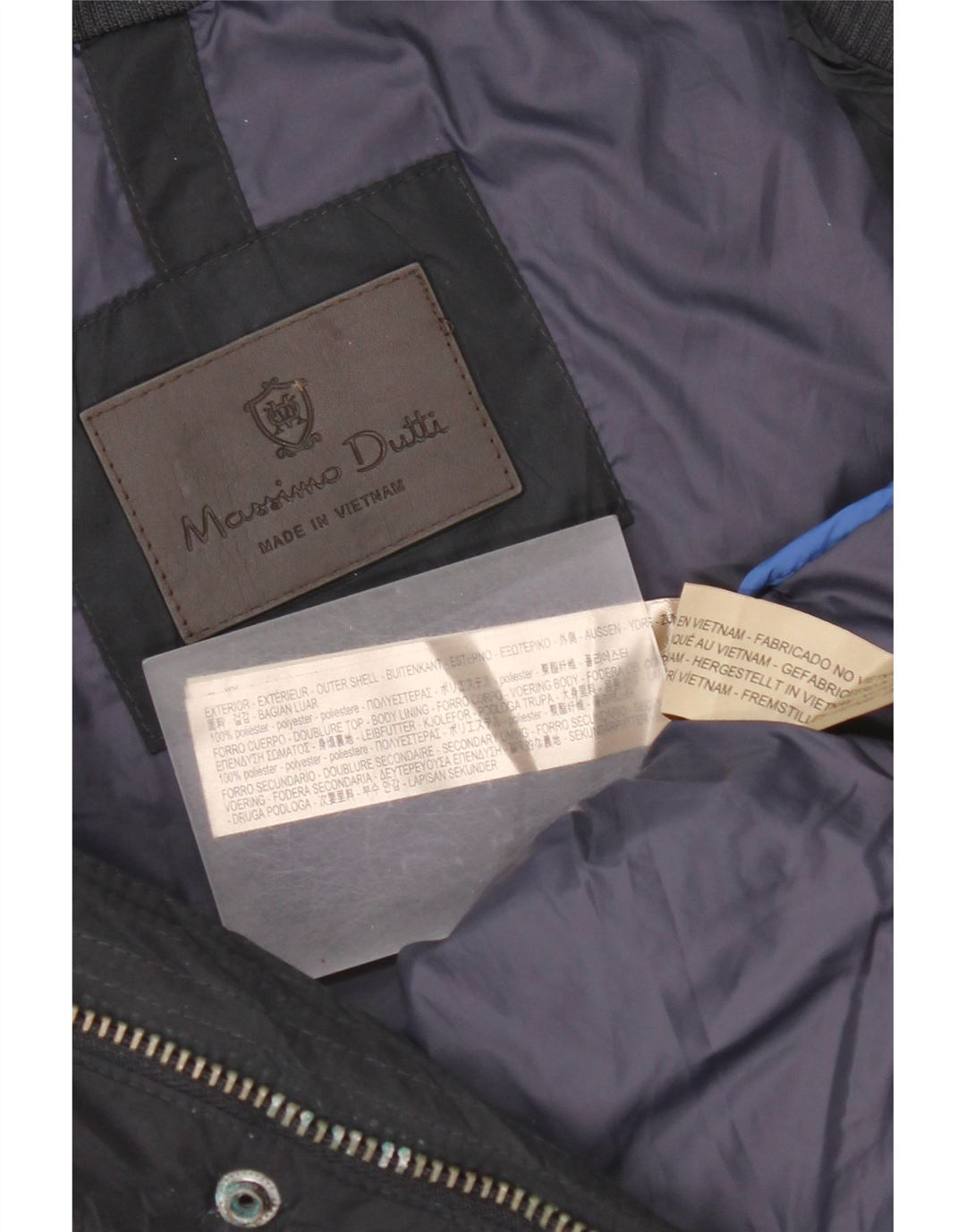 Massimo Dutti Gilet căptușit pentru bărbați UK 44 2XL Bleumarin Poliester