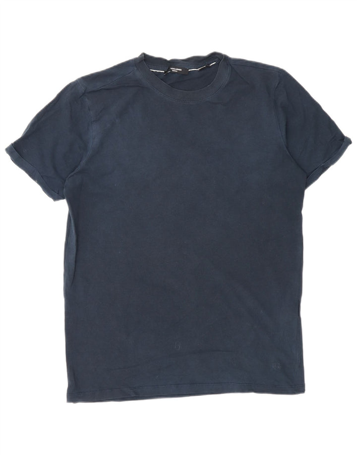 Tricou Jack & Jones pentru bărbați Top mic din bumbac bleumarin