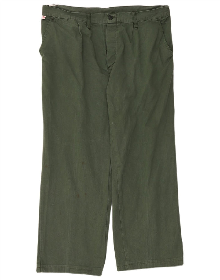 Pantaloni chino drepți pentru bărbați VINTAGE L38 L30 verde