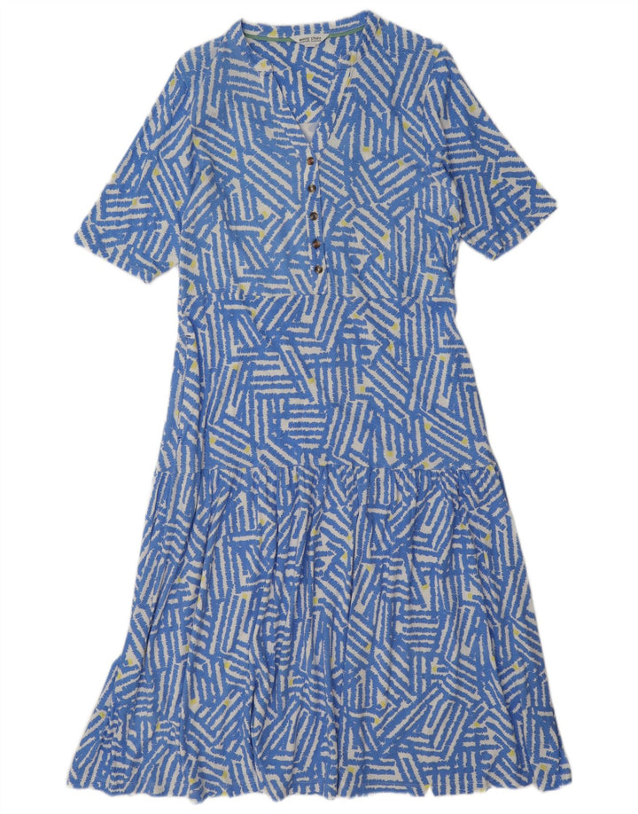 White Stuff Rochie cu etaje pentru femei UK 12 Medium Blue Geometric Modal
